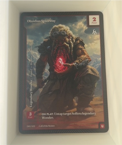 Wonders of the First 2025 #280 Obsidius Spiceway — front