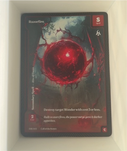 2025 Wonders of the First #GBR/402 Razorfire — front
