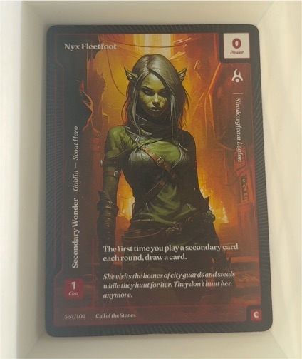 Call of the Stones #582 Nyx Fleetfoot — front