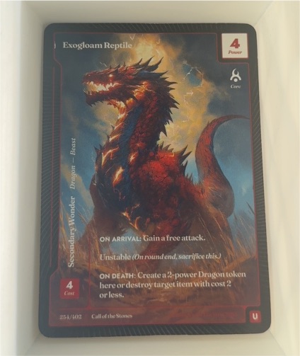 Call of the Stones #25 Exogloam Reptile — front