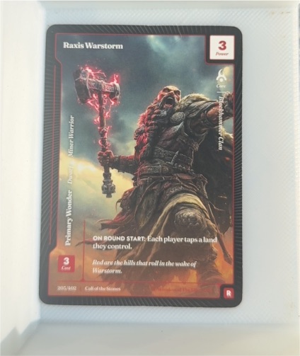 2025 Call of the Stones #203 Raxis Warstorm — front