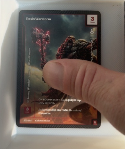 Call of the Stones Raxis Warstorm #305/4402 — front