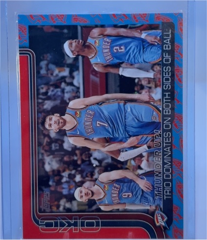 2025-26 Topps #288 Thunder Up! Trio Dominates On Both Sides Of Ball — front