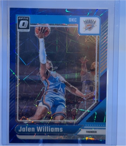 2024-25 Donruss Optic #225 Jalen Williams Blue Velocity — front