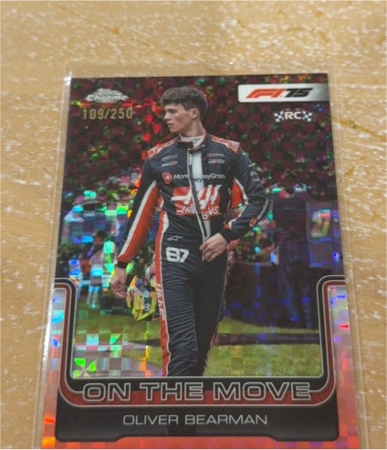 2025 Topps Chrome Formula 1 #186 Oliver Bearman On The Move — front