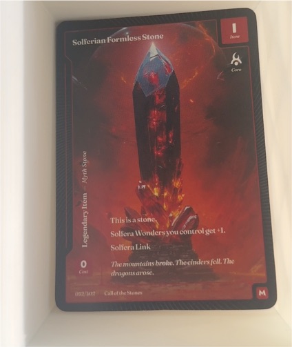 Force of Will Call of the Stones #052 Solferian Formless Stone — front