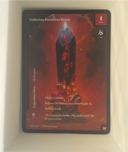 2024 Force of Will #001 Solferian Formless Stone — front