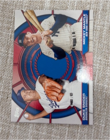 2025 Topps Series 2 #DD-13 Mickey Mantle / Duke Snider Dynamic Duos — front