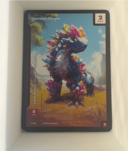 Force of Will Call of the Stones T-009 Gemstone Dragon Token — front