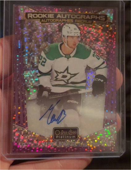 2024-25 O-Pee-Chee Platinum #R-MB Mavrik Bourque Rookie Autographs Violet Pixels — front