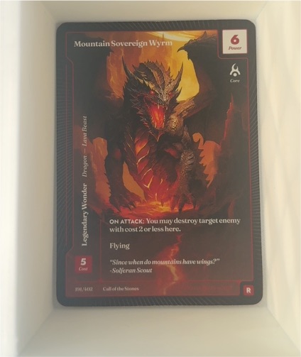 Mountain Sovereign Wyrm Call of the Stones #190 — front