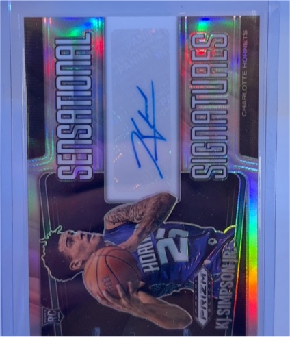 2024-25 Panini Prizm Black #SS-KJS KJ Simpson Jr. Sensational Signatures — front