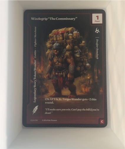 Call of the Stones CLA-T6 Wizzlegrip "The Commissar" — front