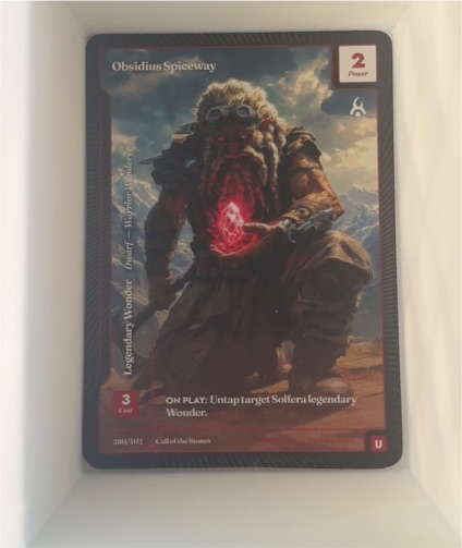 2025 Wonders of the First #280 Obsidius Spiceway — front