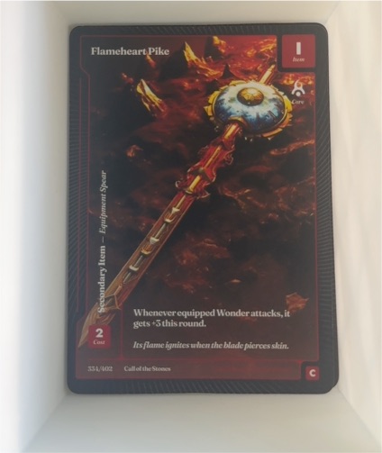 Call of the Stones Flameheart Pike #353 — front