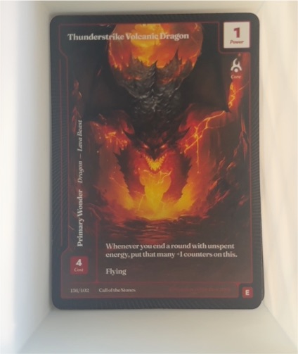 Wonders of the First 2025 #156 Thunderstrike Volcanic Dragon — front
