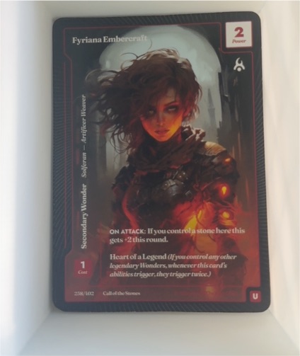 Wonders of the First #258 Fyriana Embercraft — front