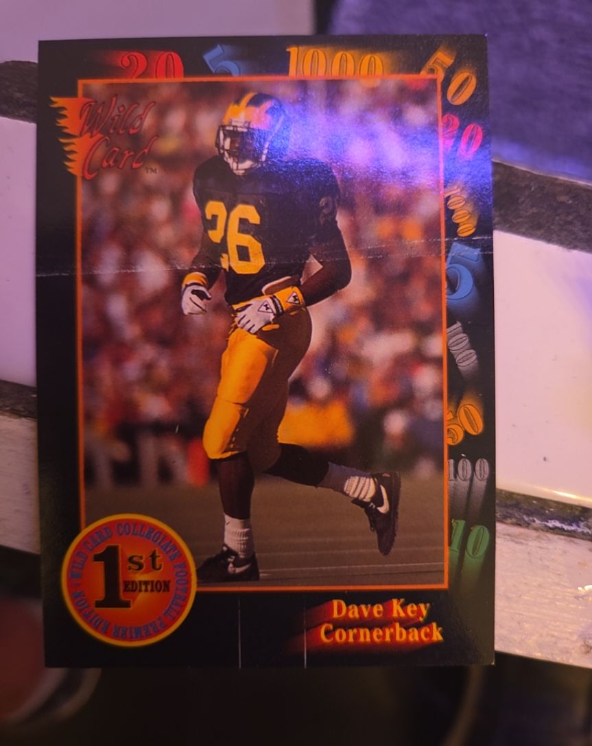 1991 Wild Card Draft #61 Dave Key — front