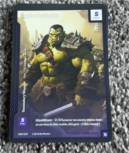 Call of the Stones #306 Zoggrim the Merciless — front