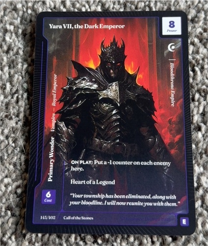 2025 Call of the Stones #145 Yara VII, the Dark Emperor — front