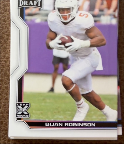 2023 Leaf Draft #B1-4 Bijan Robinson — front
