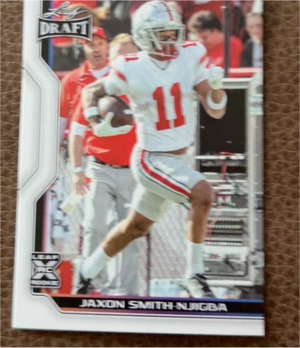 2023 Leaf Draft #B1-9 Jaxon Smith-Njigba — front