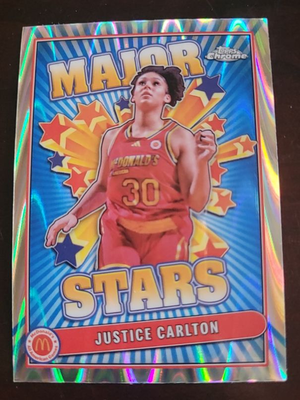2024 Topps Chrome McDonald's All American #SES-JUC Justice Carlton Major Stars — front