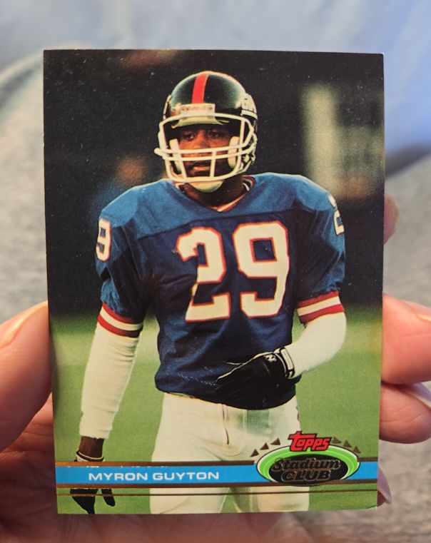 1991 Topps Stadium Club #166 Myron Guyton — front