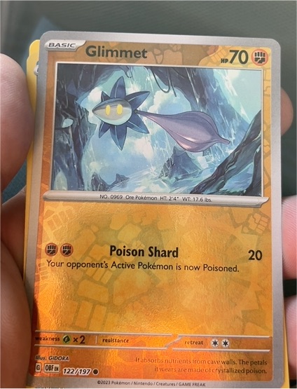 2023 Pokémon Obsidian Flames #122 Glimmet — front