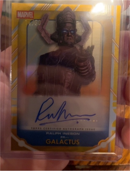 2025 Topps Chrome Marvel Studios #AA-RI Ralph Ineson Galactus — front