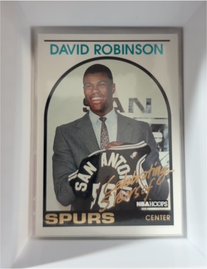 1994 Skybox NBA Hoops #DR1 David Robinson Celebrating 5 Years San Antonio Spurs — front