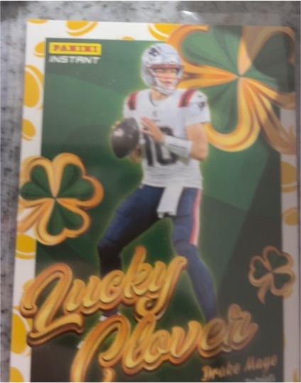 2025 Panini Instant Lucky Clover #3 Drake Maye — front
