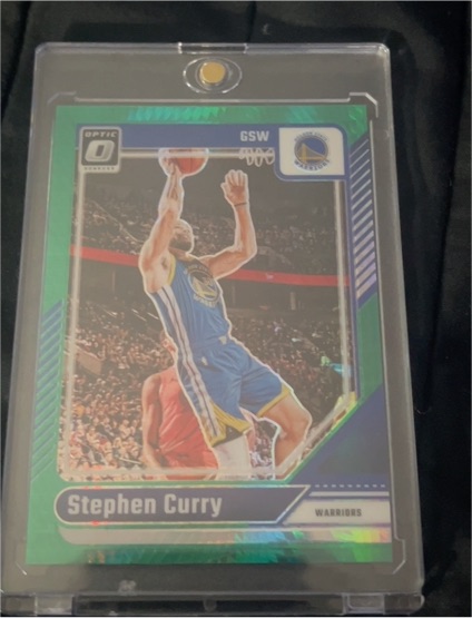 2024-25 Panini Donruss Optic #155 Stephen Curry Green Seismic Prizm — front