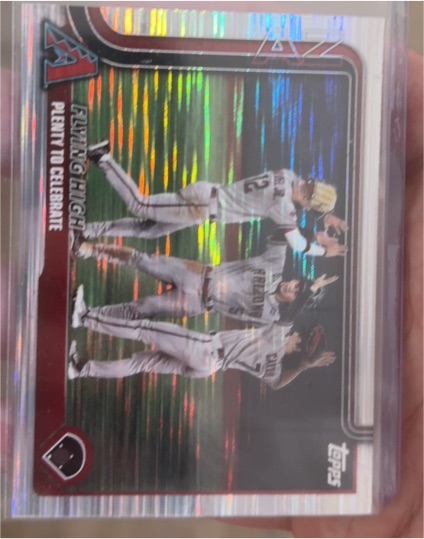 2025 Topps Series 1 #297 Flying High: Plenty to Celebrate Arizona Diamondbacks — front