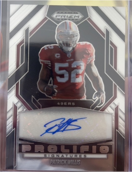 2025 Panini Prizm Prolific Signatures Patrick Willis — front