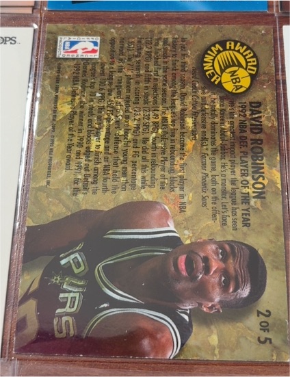 1992-93 Topps #20 David Robinson NBA Award Winner — front