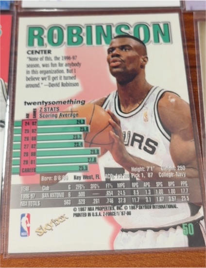 1993-94 SkyBox Premium #168 David Robinson — front