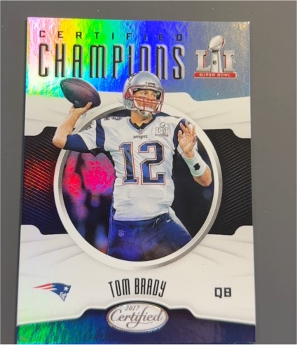 2017 Panini Certified #CC-TB Tom Brady Certified Champions — front