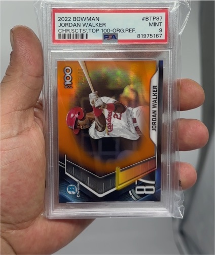 2022 Bowman Chrome Scouts Top 100 #BTP87 Jordan Walker — front