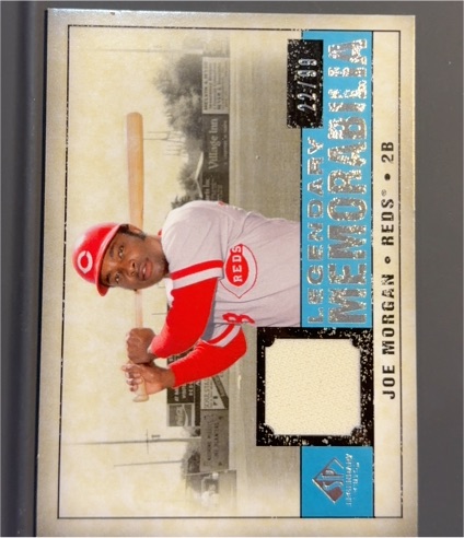 2008 SP Legendary Cuts #LM-JM Joe Morgan Legendary Memorabilia — front