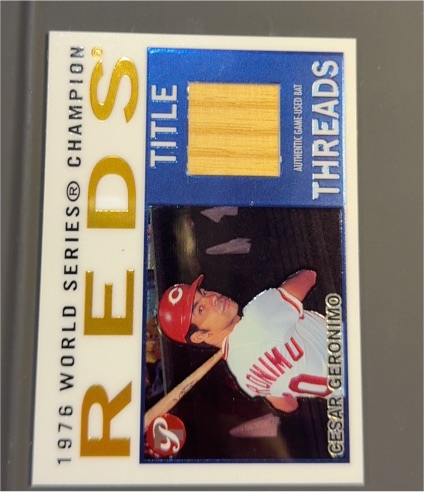 2005 Topps Pristine Legends #TT-CS Cesar Geronimo Title Threads Relics — front