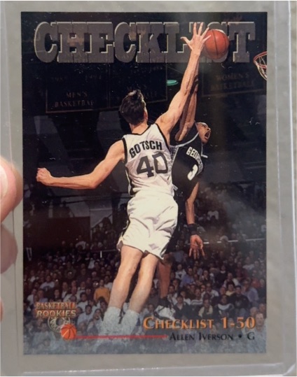 1996 Score Board Rookies #79 Allen Iverson Checklist — front