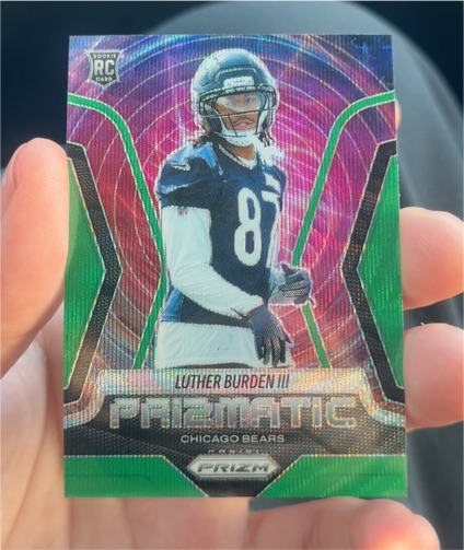 2025 Panini Prizm #18 Luther Burden III Green Wave Prizm Rookie Card — front