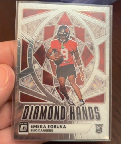 2025 Panini Donruss Optic #4 Emeka Egbuka Diamond Hands — front