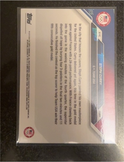2024 Topps Now Olympic Games #26 Stephen Curry — front