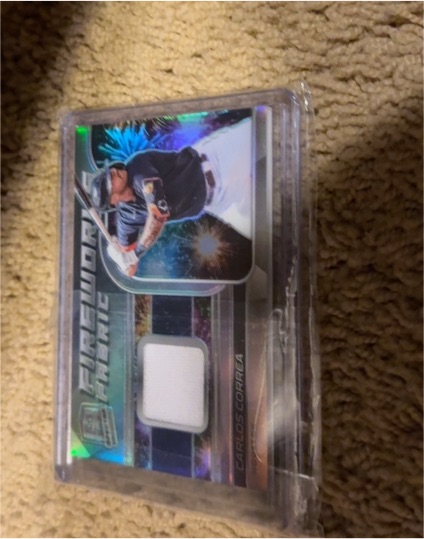 2021 Panini Spectra Fireworks Fabric #FF-CC Carlos Correa — front