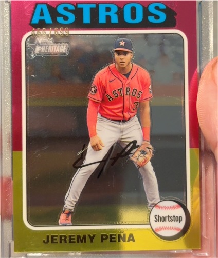 2024 Topps Heritage High Number Chrome #305 Jeremy Peña — front