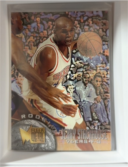 1995-96 Fleer Metal #179 Jerry Stackhouse Rookie Card — front