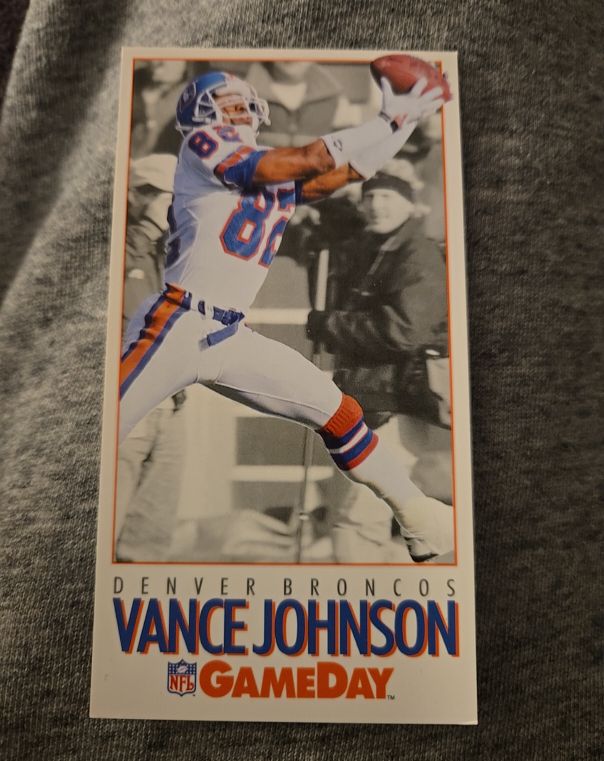 1992 GameDay #476 Vance Johnson — front