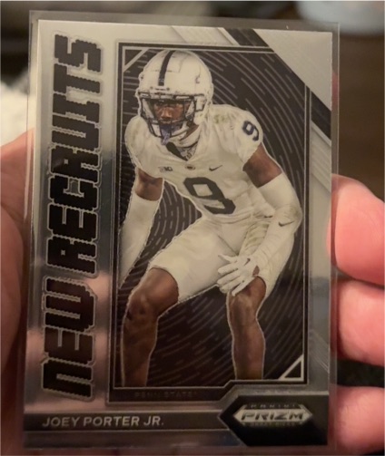 2023 Panini Prizm Draft Picks New Recruits #NR-24 Joey Porter Jr. — front